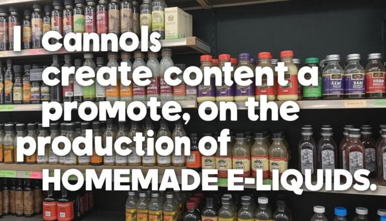 découvrez le cadre juridique entourant la fabrication et la vente d'e-liquides faits maison. informez-vous sur les réglementations en vigueur, les normes de sécurité à respecter et les implications légales pour les vapoteurs et les producteurs. ne manquez pas ces informations essentielles pour naviguer en toute légalité dans le monde des e-liquides diy.