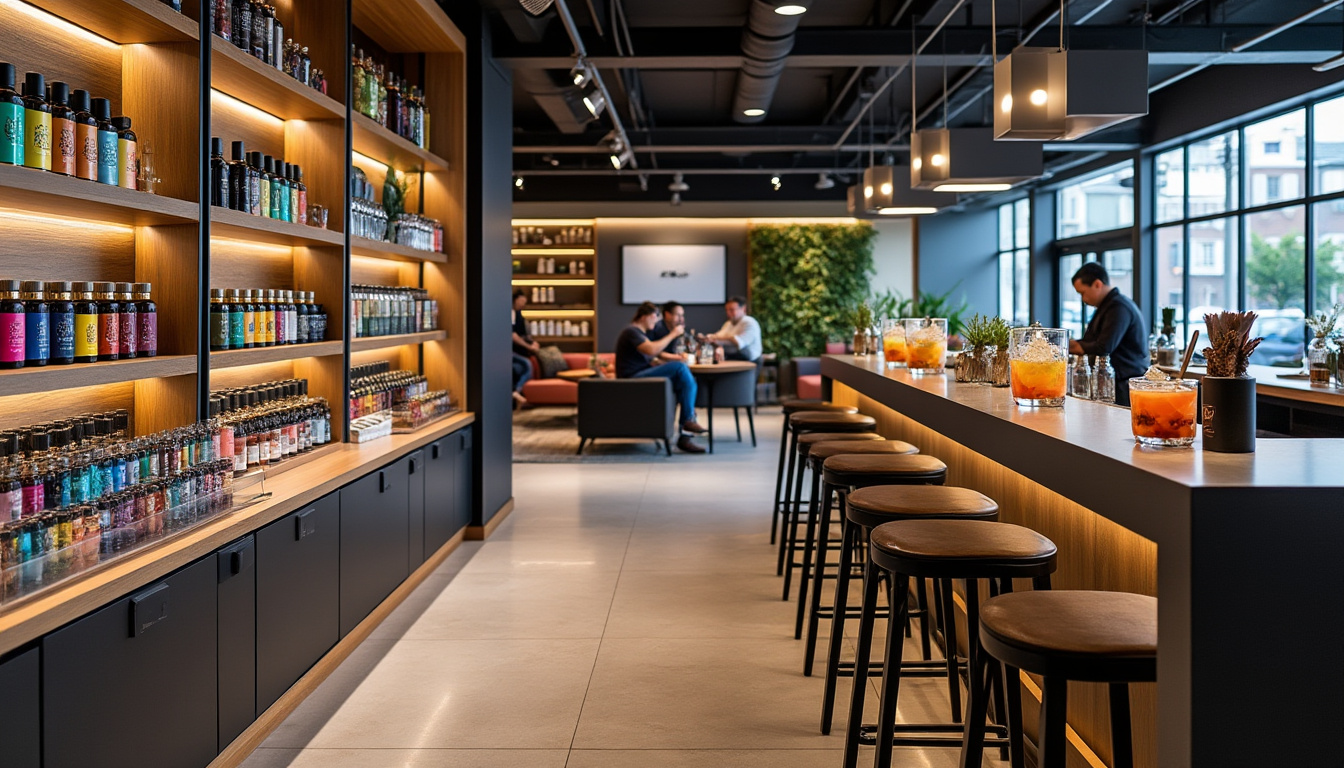 découvrez notre espace unique alliant boutique et bar, spécialement conçu pour les passionnés de vape. explorez une large sélection de produits de qualité tout en savourant un moment convivial autour de votre passion.