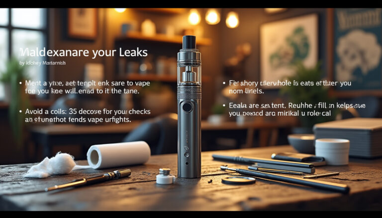 découvrez nos conseils pratiques pour prévenir les fuites dans votre cigarette électronique. apprenez les techniques d'entretien, les choix de liquides et les astuces pour profiter pleinement de votre expérience de vape sans tracas.