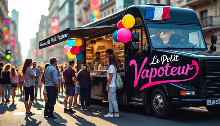 découvrez vape truck, la boutique itinérante de le petit vapoteur dédiée à l'univers de la vaping. parcourez les routes pour explorer un large choix de e-liquides et accessoires de qualité, tout en profitant d'une expérience unique. ne manquez pas l'inauguration et rejoignez-nous pour une aventure vape inédite !