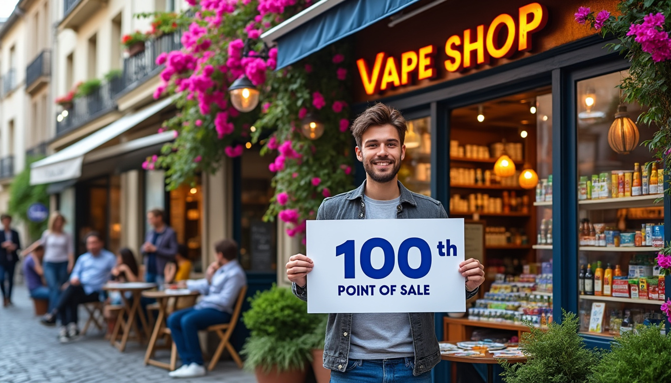 le petit vapoteur célèbre une étape majeure avec l'ouverture de son 100e point de vente en france, renforçant ainsi sa position de leader dans le secteur de la vape et poursuivant activement son expansion à l'échelle nationale.